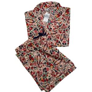 Vera Bradley NWT Short Sleeved Pajama Set in PRARIE PAISLEY XL ($75) 100% Cotton
